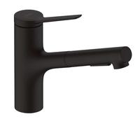 Hansgrohe Zesis M33 - Mitigeur d'évier avec douchette extractible, noir mat 74820670