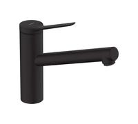 hansgrohe Zesis M33 Mitigeur monocommandé pour cuisine ComfortZone 150, CoolStart, économie deau, 1 type de jet, chrome, saillie 220 mm, 000, 74813670, Couleur: noir mat