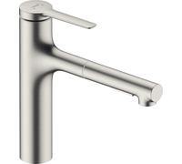 Hansgrohe Zesis M33 mitigeur de cuisine sur pied acier inoxydable 74804800