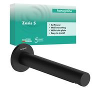 hansgrohe Zesis S Bec déverseur pour baignoire, 74410670, Couleur: noir mat