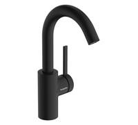 Mitigeur de lavabo Hansgrohe Zesis S 74742670, saillie de 142 mm, ouverture par simple pression, noir mat