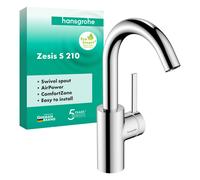 robinet de lavabo monocommande hansgrohe Zesis S, modèle 210 CoolStart, avec douchette pivotante, sans bonde, finition chrome