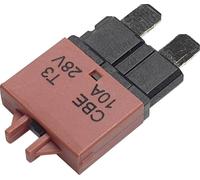 Hansor Circuit Breaker Standard, type 3, Manual Reset, 10A CBE3 Series 10A Disjoncteur pour fusible plat standard 10 A rouge