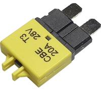 Hansor Circuit Breaker Standard, type 3, Manual Reset, 20A CBE3 Series 20A Disjoncteur pour fusible plat standard 20 A jaune