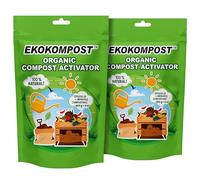 HANTPOL - EKOKOMPOST Accélérateur de compost - Aide naturelle au compostage microbiologique - Compostage plus rapide grâce aux bactéries utiles - 2x 400g pour 8.000 L/ 8 m3 de compost