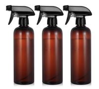 HaoChen 3 Pcs 500ml Flacons Pulvérisateur, Vaporisateur Eau, Bouteille Spray Vide Flacon Spray Bouteilles, pour Ménage, Nettoyage, Jardinage, Plantes, Coiffeur(Rond, Marron)