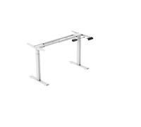 HaoChrymec Cadre de Bureau Assis-Debout en Acier, Bureau, Blanc, 180x57.5cm