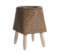 Haodream Étagère pour plantes avec panier à fleurs en rotin, XH23180 | Panier en osier tressé à la main pour pots de fleurs d'intérieur Bonsaï