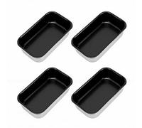 Haofy 4PCS Mini Moule à Pain Petit Moule à Pain Rectangulaire Mini à avec Revêtement Antiadhésif Chaleur Uniforme pour la Cuisson du aux Bananes Tiramisu Cheesecake