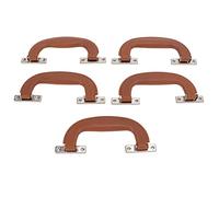 Haofy 5 Pièces Poignée de Valise de Remplacement Poignée de Transport Ergonomique en Plastique Fer Construction Prend en Charge 55 Lb Finition Marron Vintage 6x2 Pouces pour les Voyageurs Boîtes à