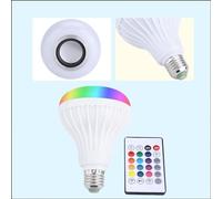Haofy Ampoule LED RVB à Couleur Changeante, Haut-parleur sans Fil, 12 W E27, Télécommande Bluetooth, Lumière Multicolore à intensité Variable pour Chambre à Coucher, Fête, Salon, Usage Domestique