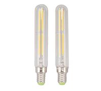 Haofy Ampoule Tube LED T20x120 4 W E14 2300 K Lumière Chaude - Filament Vintage sans Scintillement, économie d'énergie 25 000 Heures, Lot de 2 pour Chambre, Salon, éclairage de Bureau (Transparent)