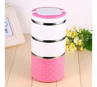Haofy Boîte à Lunch Isolée Empilable Le Joint Sous Vide à Double Couche Garde les Aliments Chauds 1 à 2 Heures Capacité de 42 Fl Oz pour les Pique-niques à l'école de Travail Portable avec Deux