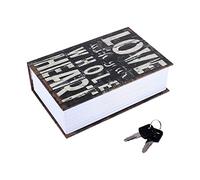 Haofy Boîte de sécurité Livre avec Rangement caché et 2 Clés (Type d'amour) | Déguisé en Dictionnaire, ABS Alliage D’aluminium, Portable pour Maison Bureau ou Voyage