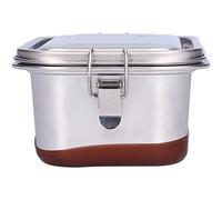 Haofy Boîte en Métal 22x14x9cm, Récipient Alimentaire à Deux Couches | Sac à Déjeuner étanche avec Joint en Silicone, Compartiments Séparés Gardent les Saveurs Distinctes, Compact pour le