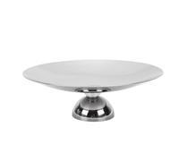 Haofy Bol sur Pied en Acier Inoxydable, Plateau à Dessert Moderne avec Base Lestée pour Présentation de Fruits, Bonbons, Noix, Polie, Facile d'entretien, Design Spacieux, Table de Salle à Manger