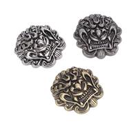 Haofy Boutons Métalliques Tête de Dragon Vintage, Paquet de 3 Boutons Antiques en Alliage de Zinc avec Motif en Relief pour L'artisanat de Manteaux de Vestes de Costume
