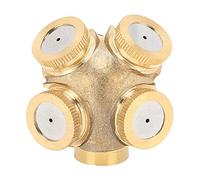 Haofy Buse de Pulvérisation Agricole Haute Pression en Laiton G1 2 DN15, Atomiseur D'irrigation de Jardin, 4 Têtes