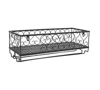 Haofy Casier à Vin Mural Vintage en Acier au Carbone pour Petits Appartements, Maisons, Salles à Manger, 6 Bouteilles, 6 Supports en Verre, Organisateur Permettant de Gagner de l'espace