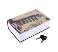 Créatif Dictionnaire Livre Coffre-fort, Coffre-fort de Rangement Secret Caché en Forme de Livre avec Serrure à Combinaison, Cachette Secrète Boîte pour l'argent, Bijoux,Passeport(Tour penchée de Pise)