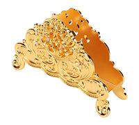 Haofy Distributeur de Serviettes en Papier à Motif de Fleurs Creuses en Métal élégant, pour la Cuisine et le café, 5,2x1,5x3,7 Pouces (GOLD)