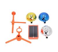 Haofy Effaroucheur oiseaux solaire 330mm 3 pales | Dissuasif visuel avec sons et lumières, batterie 800mAh charge solaire, 360° réflection prismes rotatifs