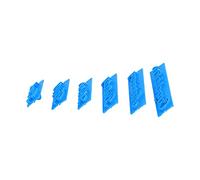 Haofy Ensemble de Moules à Tampons de Lettres, 6 Pièces, Gaufreurs de Phrases Manuscrites pour la Décoration de Gâteaux avec des Tailles de 5,4 à 2,2 Pouces, Outil Léger en Plastique Bleu,