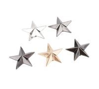 Haofy Ensemble de Pointes de Vêtements Vintage en Forme D'étoile à Cinq Branches, Pointes Punk en Alliage Longue Durée pour L'artisanat du Cuir de Chapeau, 50 Pièces 20,5 Mm or Argent Noir Bronze