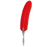 Haofy Ensemble D'écriture Antique avec Stylo Plume et 5 Plumes Remplaçables pour les Amateurs de Calligraphie (rouge)