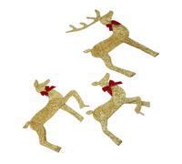 Haofy Ensemble Familial de Rennes de Noël éclairés, 3 Pièces en Fer, Décorations de Rennes de Noël Extérieures avec 210 Lumières LED Blanc Chaud, Décoration de Cour de 1,2 M pour Affichage de