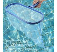 Haofy Filet d'écumoire de Piscine à Mailles Fines, Bleu avec Sac Profond, Cadre en ABS Léger 48,3 X 40,6 X 30,5 Cm pour Piscine, étang, Baignoire, Fontaine, Entretien de l'aquarium, Collecte Les