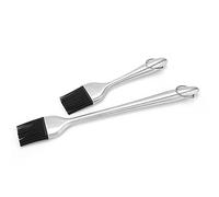 Haofy Fournitures de Cuisson en Silicone de qualité Alimentaire, Ensemble de Brosses à avec Poignée en Acier Inoxydable pour une Cuisson Facile, 2 Pièces