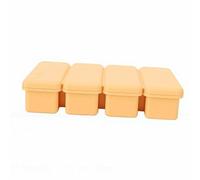 Haofy Grand Bac à Glaçons en Silicone avec Couvercle, Moule à Glace à Dégagement Facile pour Bâton de Glace à Cocktail (YELLOW)