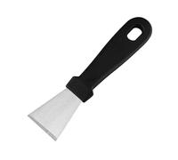 Haofy Grattoir de Cuisine en Acier Inoxydable pour L'élimination des Graisses Tenaces et le Dégivrage de la Glace du Congélateur, Outil Antirouille pour (Noir de grande taille (pelle droite) 33g /