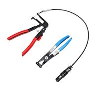 Haofy Jeu de 2 Pinces de Serrage pour Tuyaux Flexibles, 705mm, avec Arbre Pliable et Verrouillage à Cliquet pour le Retrait des Tuyaux D'eau de Refroidissement Automobile
