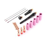 Haofy Kit de Buse de Soudage Buse de Torche TIG de Haute qualité pour Torche 17/18/26 Cuivre Céramique Violet Laiton 17 Pièces