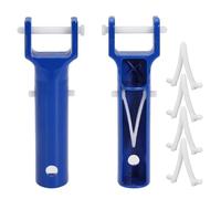 Haofy Kit de Remplacement de Poignée de Tête D'aspirateur de Piscine, 2 Pièces, Adaptateur de Poteau de Piscine 5,51x1,77 Pouces avec Clip et Broche 4 V, adapté aux Têtes de Brosse de (PVC)