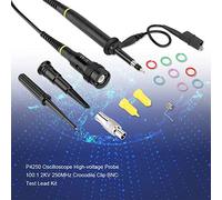 Haofy Kit de Sonde D'oscilloscope P4250 avec Anneaux Marqueurs Colorés, avec Tête BNC Isolée et Boîtier en Plastique pour une Identification Facile