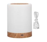 Haofy Lampe de Capteur Tactile de Chevet LED, Veilleuse RVB Couleur de Grain de Bois Réglable Veilleuse Tactile Portable pour la Maison