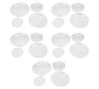 Haofy Lot de 20 Soucoupes Plantes Transparentes 4 Tailles 15.2 20.3 25.4 30.5 cm, Plateaux Egouttage Protection Sol en Plastique Robuste, Anti-Débordement pour Pots Intérieur Balcon Terrasse, 390g