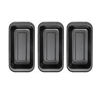 Haofy Lot de 3 Moules à Pain Antiadhésifs en Acier au Carbone, Moule à Gâteau Rectangulaire de 15 Cm, Petits Moules à Pain avec Revêtement TPFE pour aux Bananes, de Viande,