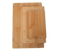 Haofy Lot de 3 Planches à Découper en Bois Lisse avec Rainures, Poignées Intérieures pour la Cuisine, Viande, Légumes, Fruits, Pain, Fromage, Cuisine Maison, Barbecue, Plateau de