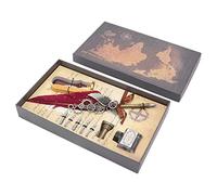 Haofy Magnifique Ensemble de Stylos de Calligraphie Vintage avec 5 Plumes de Rechange, Idéal pour les Couples et les Enseignants