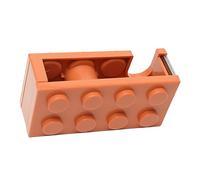 Haofy Mini Distributeur de Ruban de Construction en Matériau PP, Support de Ruban de Bureau de Taille Compacte de 3,5x2,5 Pouces pour les Projets Scolaires de Bureau avec Coupe sans Effort (ORANGE)