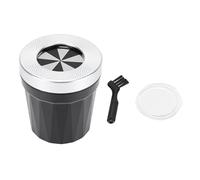Haofy Mini Poubelle de Voiture à Large Ouverture en Plastique ABS 1 L avec Couvercle argenté pour Porte-gobelet, Poche de Porte, Compatible avec Console de Bateau, Camion SUV, Pas de