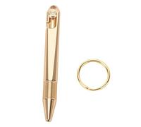 Haofy Mini Stylo à Bille en Laiton, Porte-clés, Stylo de Poche Fait à la Main, à Bille EDC Portable pour le Bureau, les Voyages, L'écriture, la Collection de Cadeaux