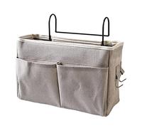 Haofy Nightstand Hanging Sac Practical Cotton Linen Bedside Rangement Pocker Organisateur pour Bunk Bed Rooms (GREY)