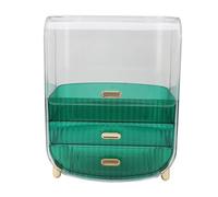 Haofy Organisateur de Maquillage en Acrylique Transparent à 3 Couches pour la Maison, la Salle de Bain, Le Dortoir - Organiseur Cosmétique de Grande capacité Anti-poussière avec Tiroirs pour Rouge à