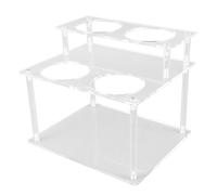 Haofy Organisateur de Sirop de café en Acrylique, Support à Bouteilles à 2 Niveaux pour Bar de Cuisine à Domicile - Support à Sirop avec Maintien sécurisé, Tient 9,05x7,48x7,48 Pouces, Taille
