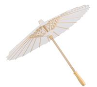 Haofy Parapluie en Papier Blanche, Parasol Décoratif Oriental Chinois/Japonais, Parasol de Peinture Bricolage à la Main pour Ornements Fête Mariage, Décor de Photographie Affichage d'Art Cosplay Prop